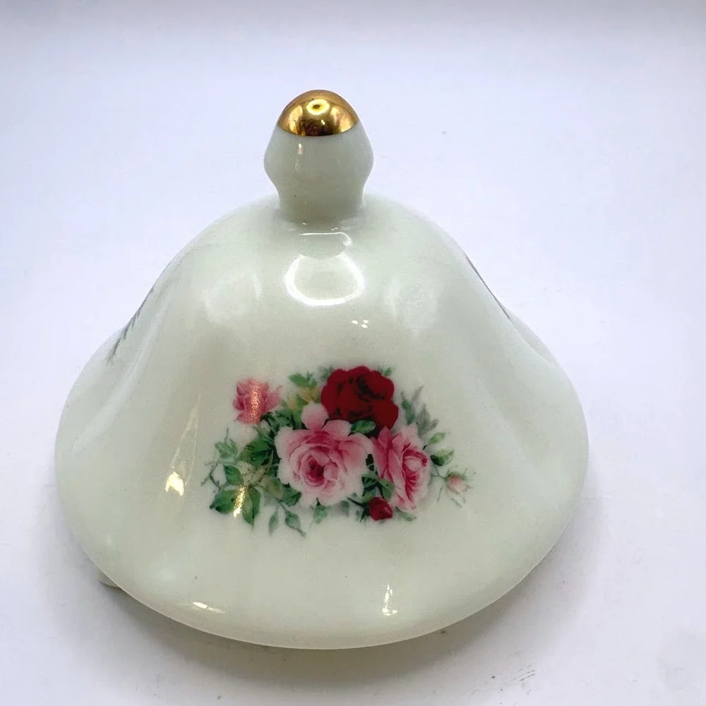 Baum Bros Formalities Victorian Rose Teapot Replacement Lid 4.25 Inch Gold Trim